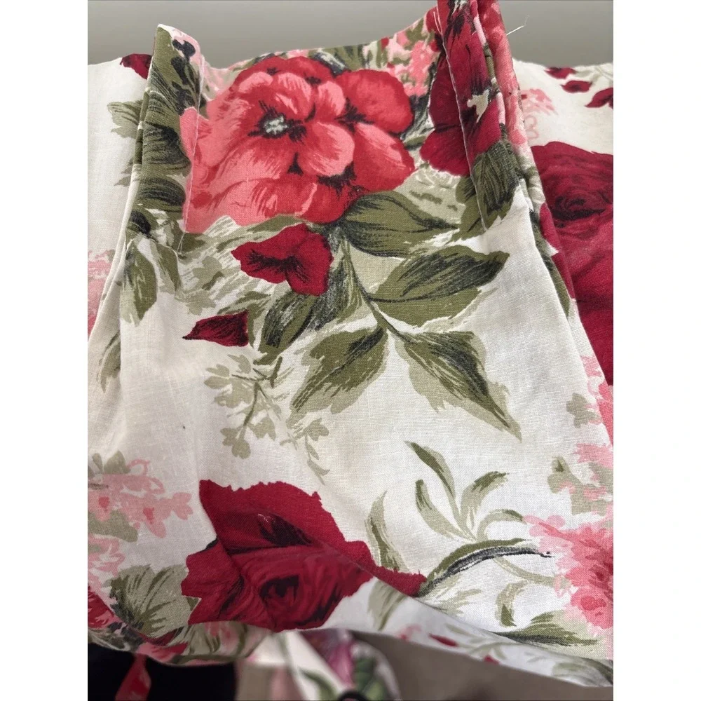 Vintage Mod Floral  5 Pinch Pleated Custom Decorator Curtain Panels 22